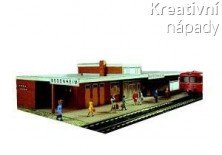 Papírový model - Železniční stanice Bodenheim