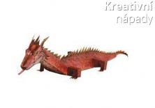 Papírový model-Červený drak   (692)