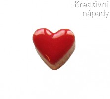 Mozaika srdce červené - malé 8 mm