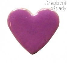 Mozaika srdce purpurové - velké 17 mm