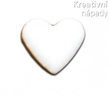 Mozaika srdce bílé - střední 13 mm