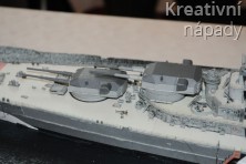 Papírový model - Bitevní loď Bismarck s kamufláží (3964)