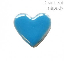 Mozaika srdce modré - střední 13 mm