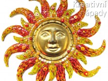 Mozaikový set - Aztécké slunce - red 50 cm