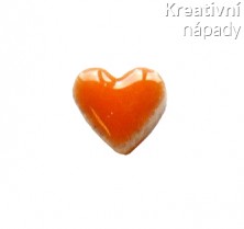 Mozaika srdce oranžové - malé 8 mm