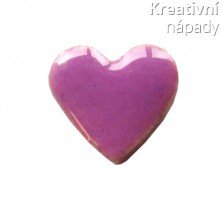 Mozaika srdce purpurové - střední 13 mm