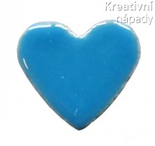 Mozaika srdce modré - velké 17 mm