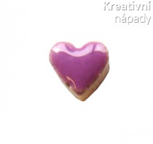 Mozaika srdce purpurové - malé 8 mm