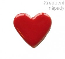 Mozaika srdce červené - střední 13 mm