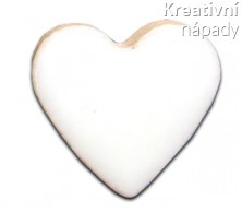 Mozaika srdce bílé - velké 17 mm