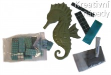Mozaikový set - mořský koník 30 cm (obsah balení)
