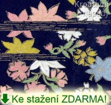 Papír na origami - japonský motiv, květy velké III. - KE STAŽENÍ ZDARMA!