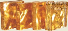 Mozaika se zlatem G402, žluté zlato, hrubá, 20x20 mm