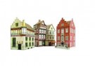 Papírový model - Čtyři staré městské domy