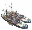  - Papírový model - Obrněné dělové čluny S.M.S. Wespe & Natter (3044)