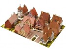  - Papírový model - vesnice s hrázděnými domy (781)