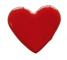  - Mozaika srdce červené - větší 17 mm