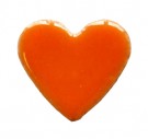  - Mozaika srdce oranžové - velké 17 mm