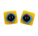  - Mozaika oči, modré na žlutém podkladu
