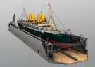 Papírový model - plovoucí dok s lodí Kaiser Wilhelm der Große (3483)