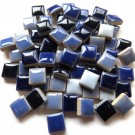  - Mozaika čtverec 12x12x8mm, mix modrých odstínů