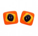  - Mozaika oči, žluté na oranžovém podkladu