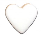  - Mozaika srdce bílé - velké 17 mm
