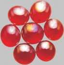 Skleněné oblázky 15-20 mm červené duhové N56