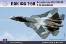 Ruská stíhačka PAK FA T-50 5. generace, sada s pryskyřicovými díly