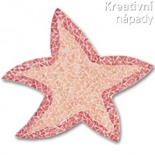Mozaika 10x10x3mm růžová 104057