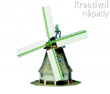Papírový model - Windmill - Větrný mlýn