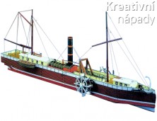 Papírový model - Parník z Clermontu