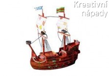 Papírový model - Pirátská loď