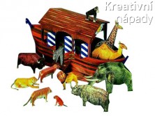 Papírový model - Noemova archa s 12 zvířaty
