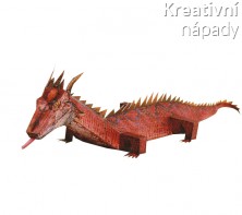 Papírový model-Červený drak   (692)