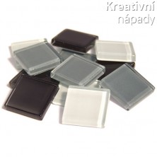 Skleněná mozaika S19 šedý mix 20x20mm, 200g