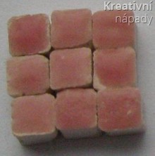 Mozaika 3x3x3mm růžová 130458