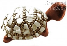 Mozaikový set, bronzová malá želvička, slonová kost