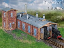 Papírový model - přístřešek na lokomotivu (823)
