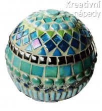 Mozaikový set, koule 15cm, modrozelená