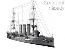 Papírový model - Lehký křižník S.M.S. Emden šedý (3051)