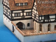 Papírový model / vystřihovánka - Středověký špitál Blaubeuren (732)