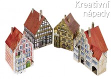 Papírový model - Městské domy Hameln (768)