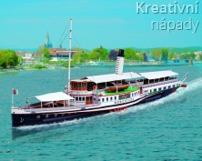 Papírový model - kolesový parník na Bodamském jezeře Hohentwiel (730)