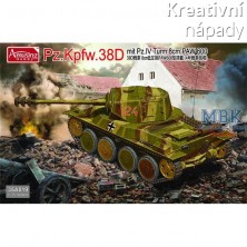 Plastikový model Panzer 38D s Pz.IV věží a 8cm PAW600