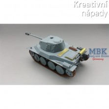 Plastikový model Panzer 38D s Pz.IV věží a 8cm PAW600