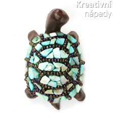 Mozaikový set - bronzová malá želvička