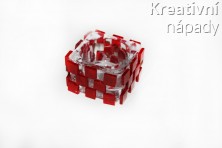 Malý svícen - SET ( červená barva )