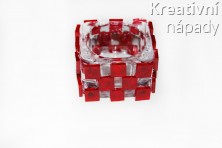 Malý svícen - SET ( červená barva )