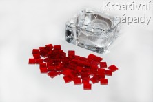 Malý svícen - SET ( červená barva )